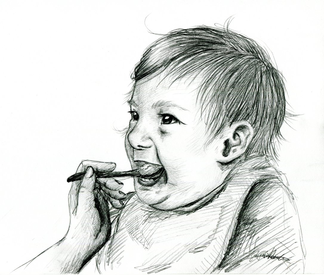 Oikea syöttämistapa kuvitus Sade-Tuulia Koistinen477